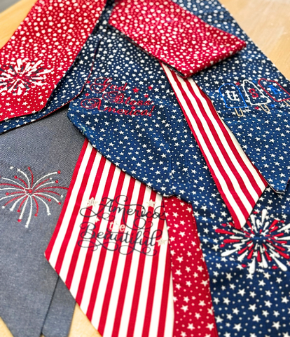 Nautical Stars & Fireworks 2-Sided Wreath Sash