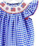 Patriotic Smocked Flutter Bubble