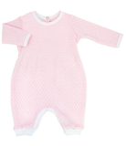 Paty Knit Solid Color LS Romper w/Key-Hole Back