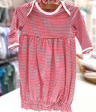 Paty Red & White Stripe Gown