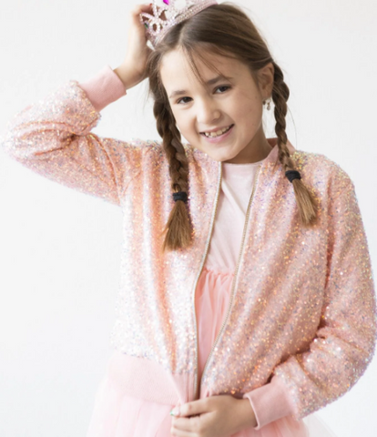 Peach Sequin Jacket