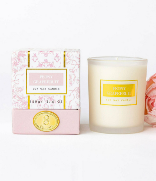 Peony Grapefruit 5.6oz Soy Wax Candle