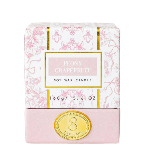 Peony Grapefruit 5.6oz Soy Wax Candle