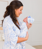Periwinkle Blue Toile Women's Robe