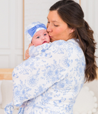 Periwinkle Blue Toile Women's Robe