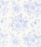Periwinkle Blue Toile Sleep Gown & Hat Set