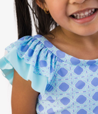 Periwinkle Bow V-Back Toddler Swimsuit