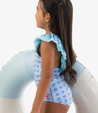 Periwinkle Bow V-Back Toddler Swimsuit