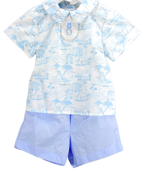 Peter Rabbit Toile Shorts Set