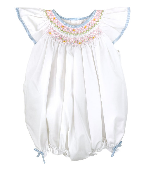 Smocked Bubble with Angel Sleeve