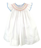 Smocked Dress with Angel Sleeve