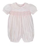 French Bubble with Diamond Smocking - Pink