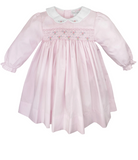 Fully Smocked Dress with Petal Collar