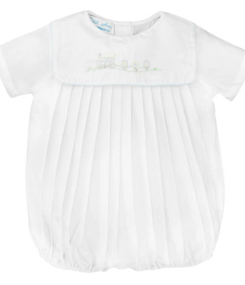 Train Embroidery Romper Set