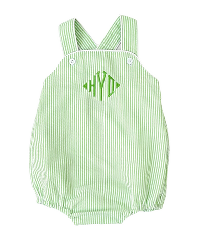 Seersucker Sunsuit - Green