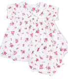 Pink Rosettes Smocked Dress