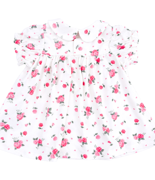 Pink Rosettes Smocked Dress