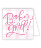 Pink Toile Baby Girl Enclosure Card