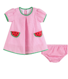 Pink Watermelon Dress & Bloomer Set