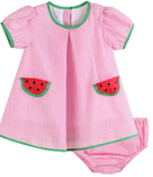 Pink Watermelon Dress & Bloomer Set