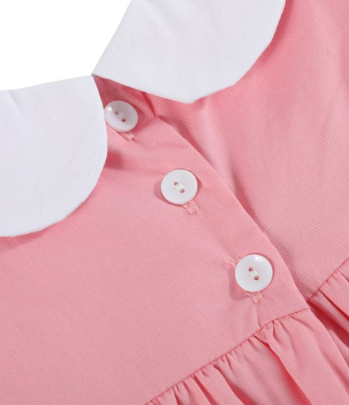 Baby Pink & Red Heart Ruffle Dress