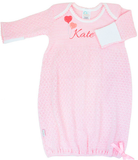 Paty Knit Baby Gown with Picot Trim
