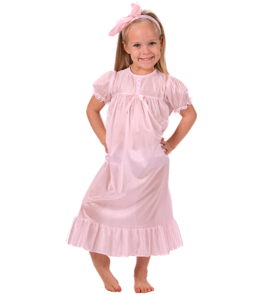 Traditional Pink SS Peignoir Set
