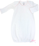 Paty Knit Baby Gown with Picot Trim