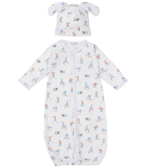 Kissy Playground Pups Convertible Gown & Hat Set