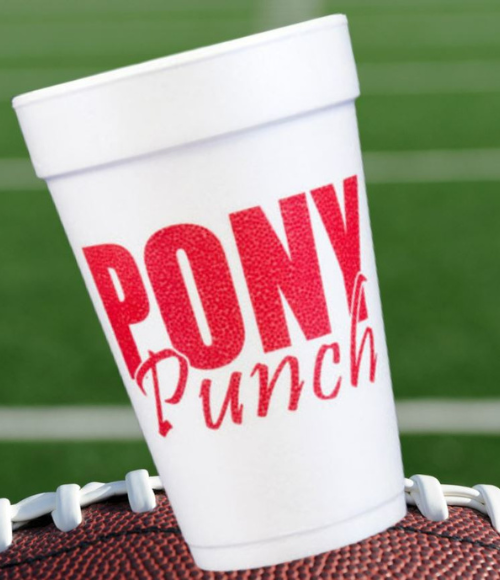SMU Pony Punch Styrofoam Cups