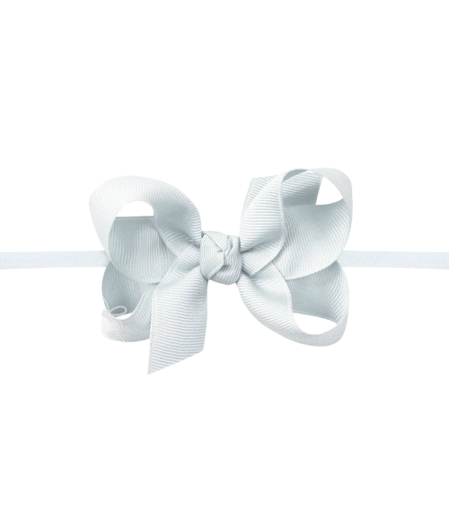 1/4" Headband w/Powder Blue Grosgrain Bow