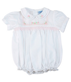 Diamond Smocked Flower Bubble, Preemie