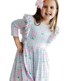 Pumpkin Picnic Ruffle Twirl Dress