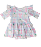 Pumpkin Picnic Twirl Flutter Bodysuit