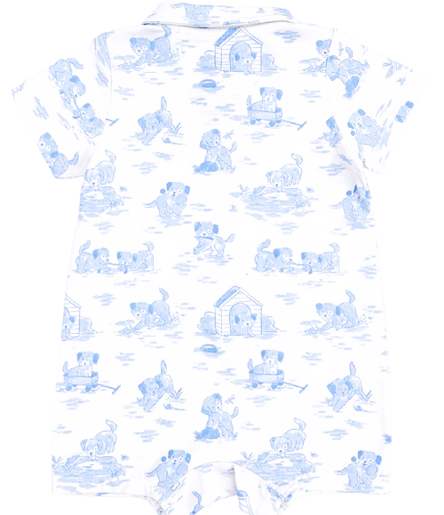 Toile Puppy Polo Romper