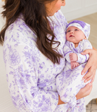Wisteria Purple Toile Women's Robe