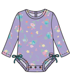 Purple Garden LS One Piece Rash Guard