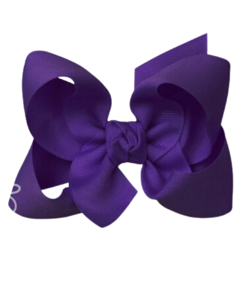 Purple Grosgrain Bow