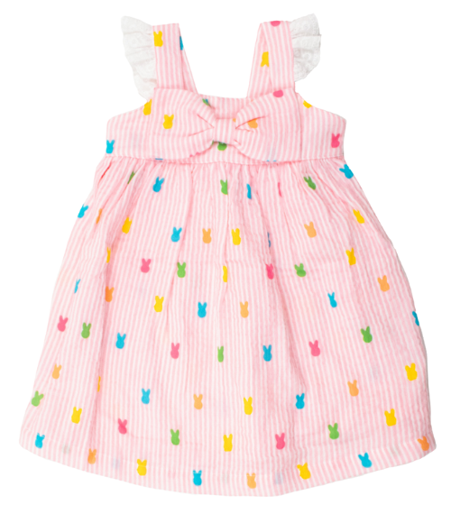 Pink Bunny Stripe Dress