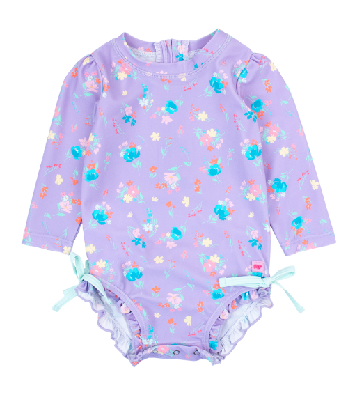 Purple Garden LS One Piece Rash Guard