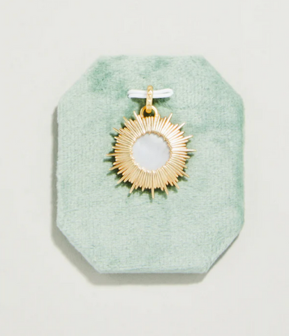 Radiant Sunburst Mother-of-Pearl Charm