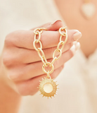 Radiant Sunburst Mother-of-Pearl Charm