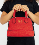Girl's Red Shimmer Crossbody Purse