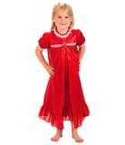 Traditional Red SS Peignoir Set