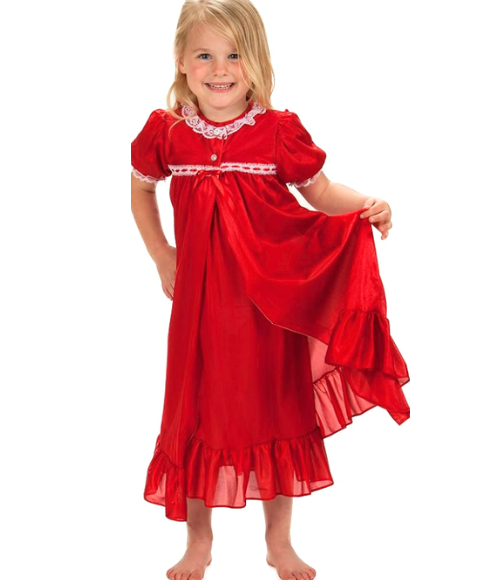 Traditional Red SS Peignoir Set