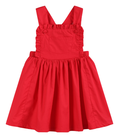 Red Ruffle Jumper Dress