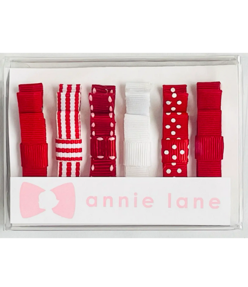 6 Bow Box Set - Red & White