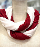Red & White Infinity Scarf