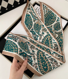 Retro Mixed-Print Scarf
