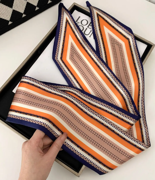 Retro Mixed-Print Scarf